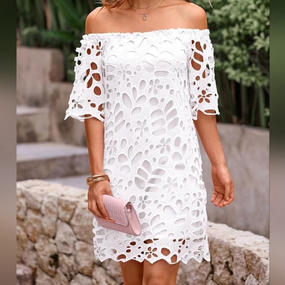 Amazon Off Shoulder Lace Dress, Size XL (NWT)